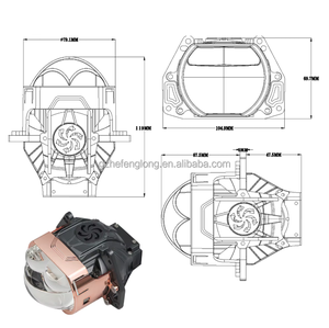OEM 3.0เวอร์ชันตารางระบบระบายความร้อนด้วยพัดลมคู่ที่ยอดเยี่ยมของ G3เลนส์สี่เหลี่ยมโปรเจคเตอร์แบบสองไฟ LED โปรเจคเตอร์แบบซ้อนไฟหน้า - Product Image 6