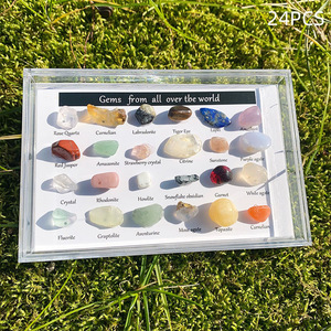 Coğrafya kristal kayalar ve yeni başlayanlar için ham örnek çocuklar çeşitli eskitme taşlar cevher koleksiyonu kristal hediye kutusu enerji taşı - Product Image 5