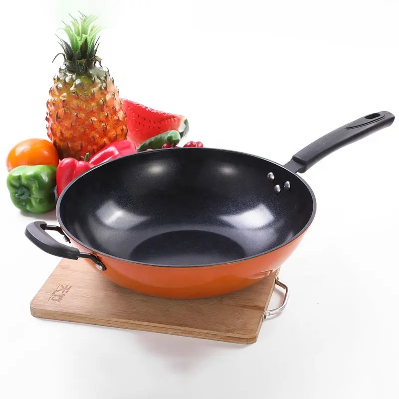 Nuovo prodotto accessori da cucina padella per Wok da cucina grande in ceramica padella antiaderente per ristorante da cucina