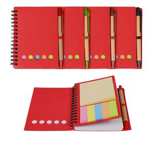 Nueva promoción, cuaderno de papel Kraft barato, diario impreso, logotipo de marca, planificador diario, libro y marcador de página, pestañas de Índice de colores