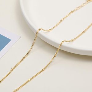 Bayanlar 18k altın kaplama Trendy kolye 33cm + 5cm bağlantı zinciri yıldönümleri için altın puanl N0031 - Product Image 4