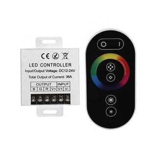 Touch Screen RGB LED Controller RF telecomando interruttore DC12-24V Wireless Touch RF telecomando per RGB LED striscia 360W
