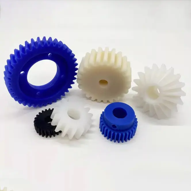 Customized multiple blue nylon worm gears with 1 module 20/25/30/40 teeth plastic turbine