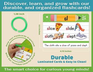 <span class=keywords><strong>Phonics</strong></span> THẺ FLASH học cách đọc trong 20 giai đoạn chữ ghép pha trộn nguyên âm dài âm thanh trò chơi cho trẻ em lứa tuổi 4-8 mẫu giáo - Product Image 5