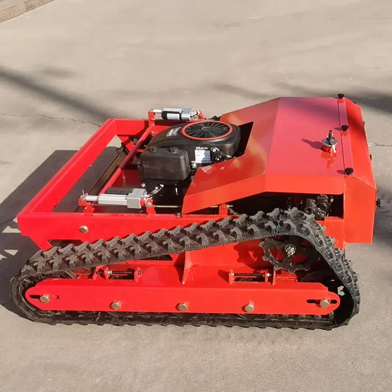 Otomatik Robot çim biçme makinesi Gn550 7.5Hp büyük güç paletli tip uzaktan çim kesici