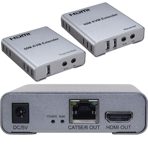 Extensor HDMI KVM sobre cable Ethernet Cat5/6 Interruptor HDMI Extensor HDMI USB con puerto de ratón y teclado hasta 60m - Product Image 4