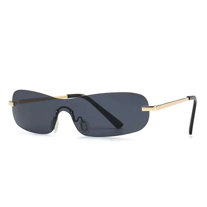 Nuovi occhiali da sole senza cornice di un pezzo Hot Girls Street Photo occhiali da sole donna occhiali da sole personalizzati 2023 UV400