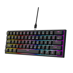 Teclado mecánico inalámbrico OEM RGB PC 60% con estilo LCD QWERTY para iluminación de teclado de Metal duradero de escritorio - Product Image 1
