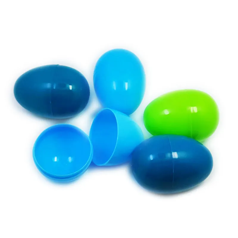 40x60 мм популярные ярко-синие и зеленые пластиковые пасхальные яйца, Заполняемые яйца для детей, для охоты на пасхальные яйца или отлично подходят для декоративных целей