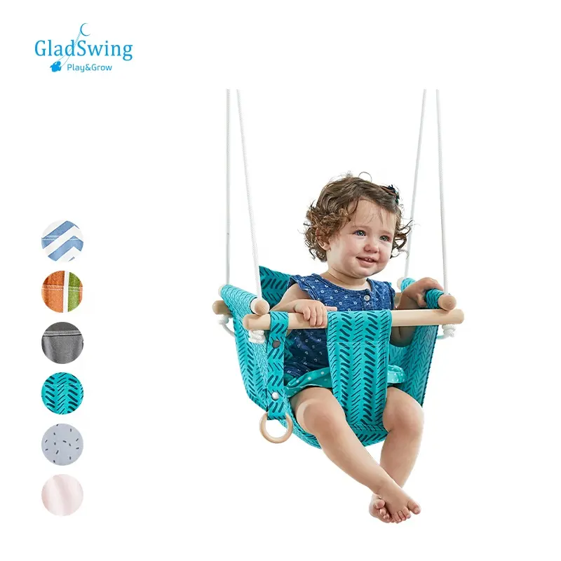 Atacado Brinquedos De Madeira Ao Ar Livre Indoor Pendurado Cadeira Patioswings Crianças Barraca de Camping Balanço Do Berço Do Bebê do Algodão