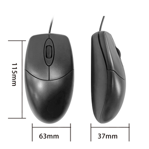 อุปกรณ์เสริมคอมพิวเตอร์เมาส์สีดำแบบมีสายราคาถูกมากสินค้า HM5122 USB 1.5เมตร1200 dpi - Product Image 6