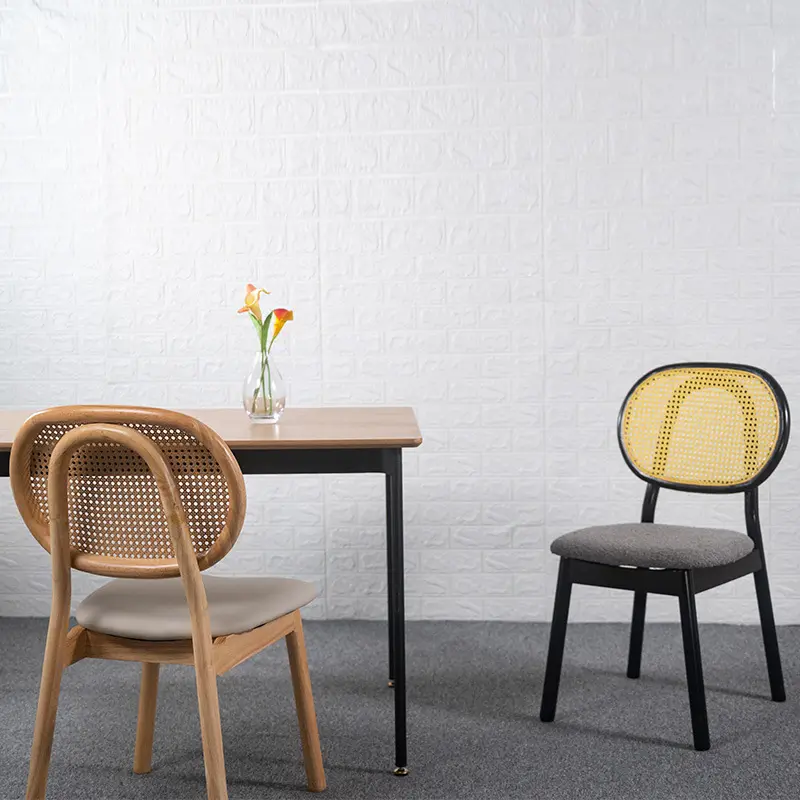Estilo moderno mobiliário home rattan indoor-outdoor restaurante pilha soild madeira jantar cadeira cadeira chinês barato