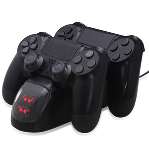 适用于PS4/PS4 Slim/PS4 Pro游戏手柄充电器快速充电站，带LED指示灯屏幕，用于PS4控制器充电座 - Product Image 1