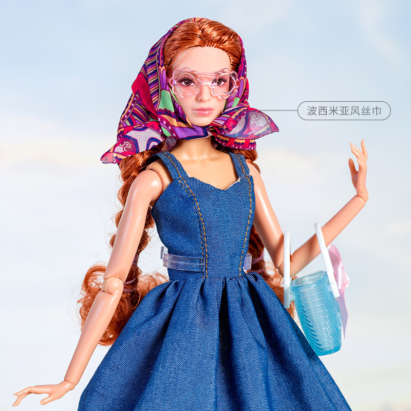 Bufanda bohemia - Muñeca de talla supermodelo de 30 cm, ¡para que la uses!