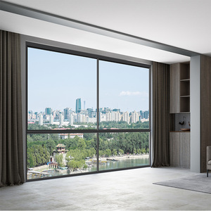 Finestra di vetro doppio resistente agli uragani grande immagine anteriore finestra fissa per soggiorno camera da letto Villa feritoia per vetrine - Product Image 1