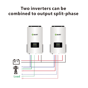 4.5KW 24V 100-240VAC Salida 12 inversores en salida paralela de fase dividida con 2 inversores Reconocimiento automático de frecuencia