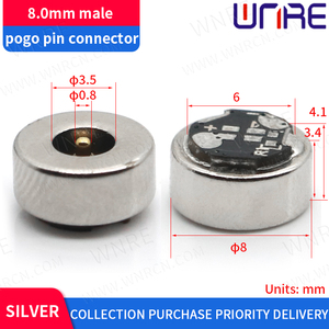 1 Set Magnetic Connector Waterproof Male Female SpringPin Connector Circular 2 Pogo Pin Connector <strong>PCB</strong> Board <strong>Dc</strong> Power <strong>Socket</strong> - Product Image 4