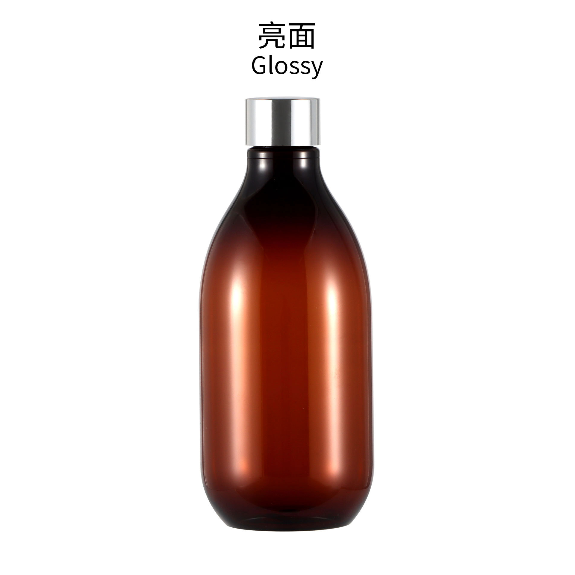 Bouteille de thé brillante avec bouchon à vis argenté