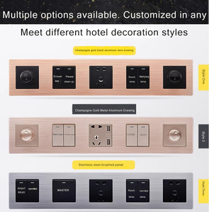 Panel de interruptor de control personalizado para mesita de noche de hotel y habitación de invitados conectado panel de control central de enchufe de interruptor de combinación - Product Image 6