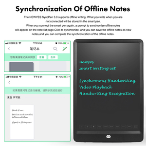 NEWYES Smart Pen LCD tavolo da disegno SyncPen blocco per scrittura 10 pollici Business Pad Sync telefono Digital Writing Tablet con Smart Pen - Product Image 2