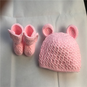 Bán buôn thời trang hat & Beanies cho trẻ mới biết đi dệt kim Crochet thiết kế với đáng yêu động vật bao gồm bé hat và vớ - Product Image 2