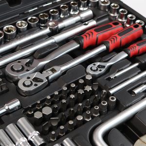 CLAUTOOL 2024 yeni 202 adet çok araba tamir mekanik cırcır soket anahtar alet seti kutu araba tamir kombinasyonu lokma seti - Product Image 2