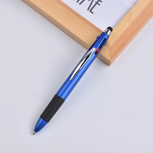 定制徽标4合1圆珠笔多色带触控笔触摸屏的圆珠笔，用于书法促销礼品 - Product Image 1