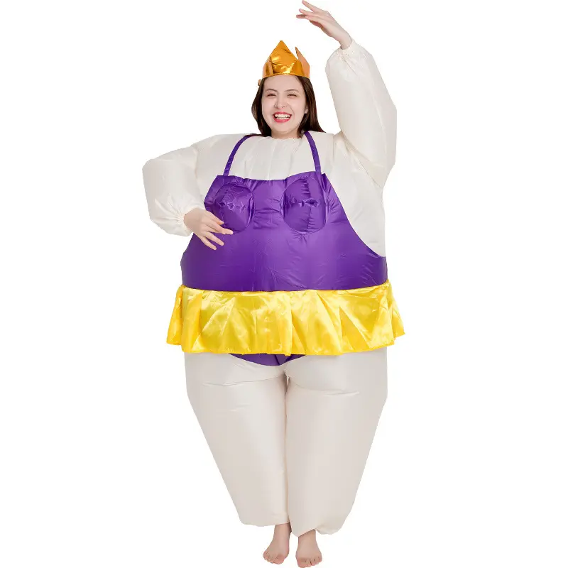 Traje inflável de jogo de balé adulto engraçado terno inflável traje de Halloween colorido cosplay plus size terno inflável