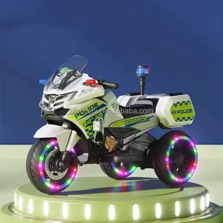 China manufacture children battery powered police motorcycle/baby battery motorbike/kids electric motorcycle for 2-10 years old