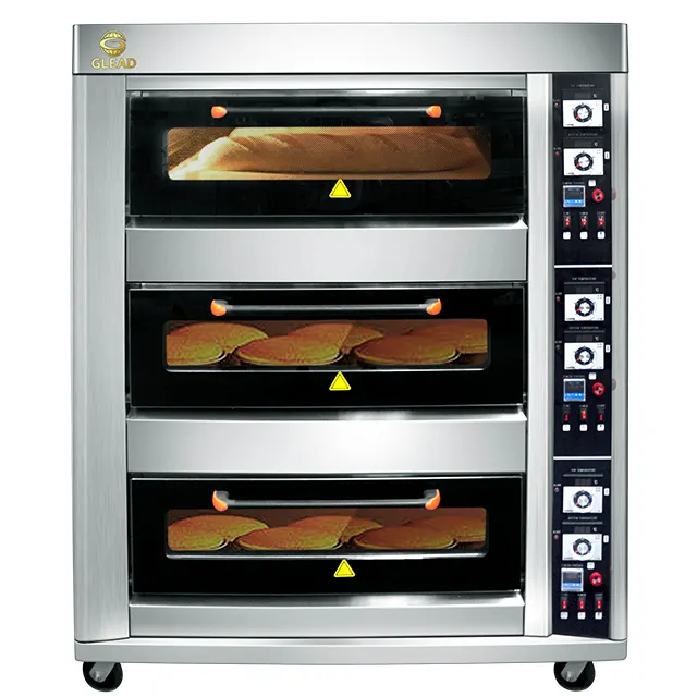 Deck oven layar sentuh pemanas elemen tabung terkecil encanto plus pengodean gas tanpa asap panggang oven listrik rumah tangga