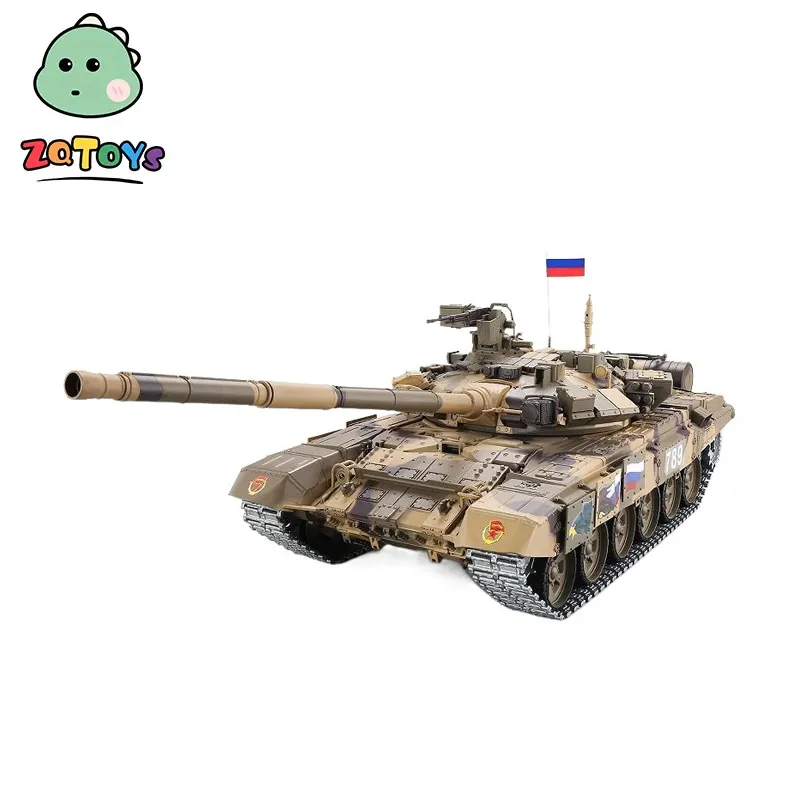 Zhiqu игрушки Русский T-90 танк с дистанционным управлением 1/16 Henglong RC Battle Tank может стрелять внедорожниками в наличии Henglong 3938 Metal