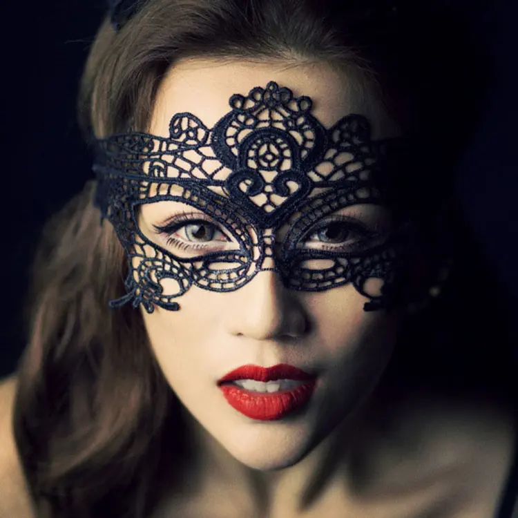Masque approvisionnement usine en gros mode dentelle faciale masque de fête à thème féminin