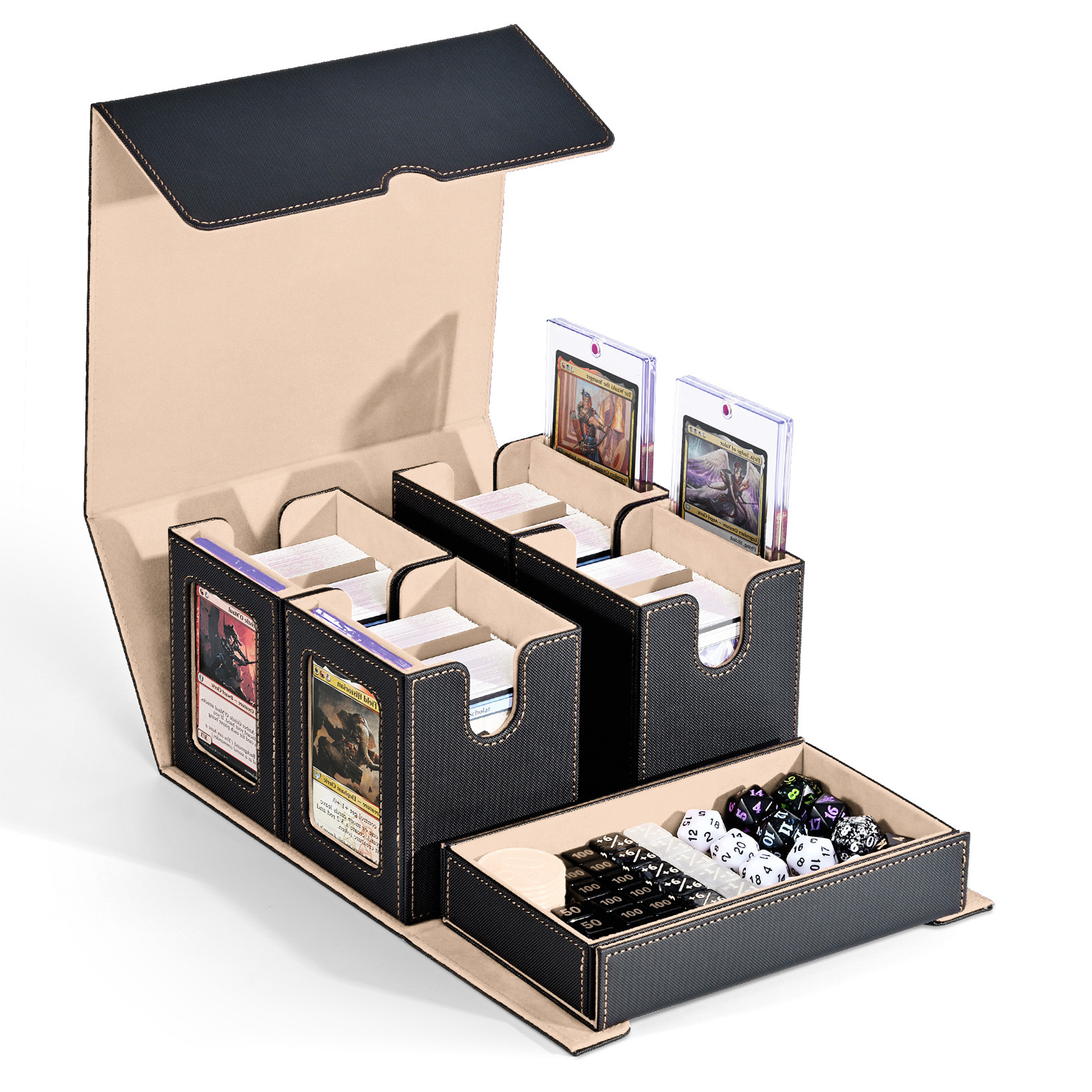 Briques de 4 cartes assorties en or noir 4 séparateurs