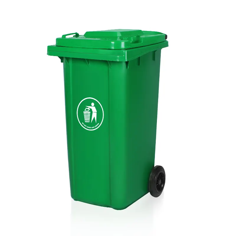 Cubo de basura de plástico reforzado y grueso de 240L, precio de venta, contenedores de basura de plástico con ruedas oem