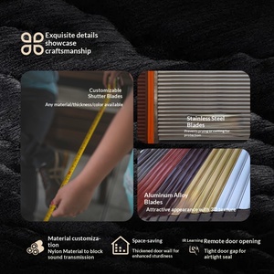Современные рулонные ворота из алюминиевого сплава и нержавеющей стали для гаража/мастерской с электрическим дистанционным управлением и автоматическим режимом работы - Product Image 4
