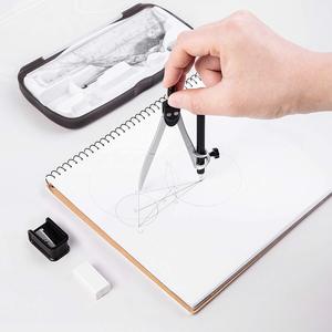 10 parça matematik kiti içerir pusulalar grafit silgi kalemtıraş iletki üçgenler cetvel ve taşıma kutusu - Product Image 6