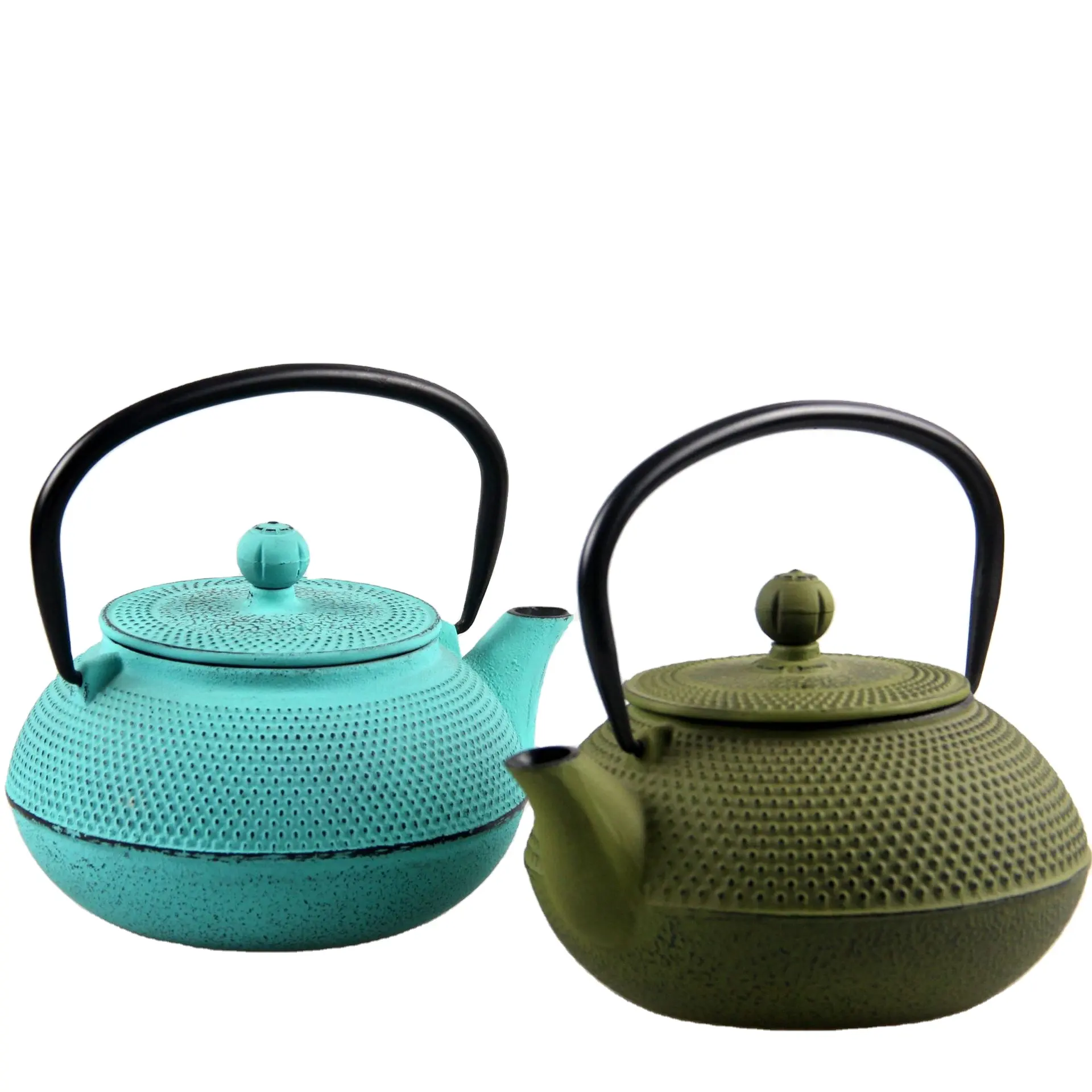 Teiera in ghisa bollitore da tè in stile giapponese con teiere in ferro blu smaltato interno rimovibile in acciaio inossidabile 34oz / 1000ml