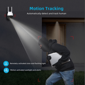 Superventas 4MP lente dual IP66 seguridad de red seguimiento automático Mini Domo inalámbrico al aire libre WiFi PTZ Cámara IP - Product Image 3