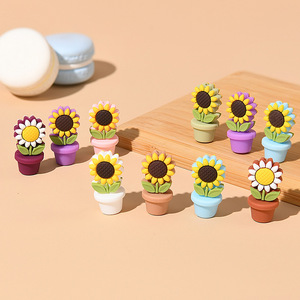 Hot Bán Cấp Thực Phẩm Sáng Tạo DIY Hướng Dương Nồi Hình Silicone Tiêu Điểm Hạt Bé Mọc Răng Đồ Chơi Keychain Phụ Kiện Không Có Đánh Giá - Product Image 4