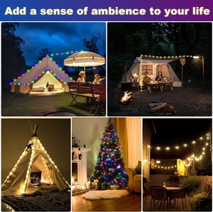 Luz de cadena de Ambiente de Camping que cambia de Color multifuncional 10m rollo de luz de Camping 100 LED luces de cadena de Camping tienda al aire libre - Product Image 6