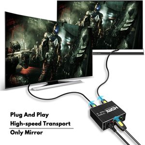 <strong>HDMI</strong> Splitter <strong>1</strong> in 2 Out Audio Video <strong>Distributor</strong> Box Support 3D &amp; 4K X 2K Compatible for HDTV, STB, DVD, Projector - Product Image 2