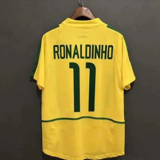 1970 1978 1998 retro Brasil PELE soccer jerseys men kids 2002 Romario Ronaldo Ronaldinho 2004 1994 BraziLS 2006 RIVALDO ADRIANO