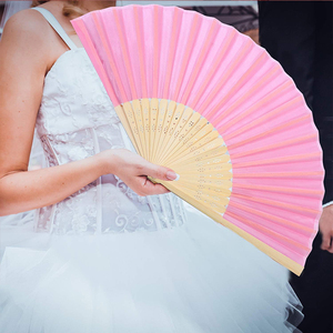 环保婚礼优惠竹扇批量定制标志/文字/图案印刷 - Product Image 2