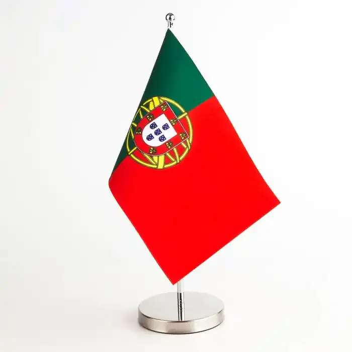 Atacado Barato Logotipo Personalizado Tabela Bandeira com Base De Plástico Pólo De Aço Inoxidável Tabela Bandeira