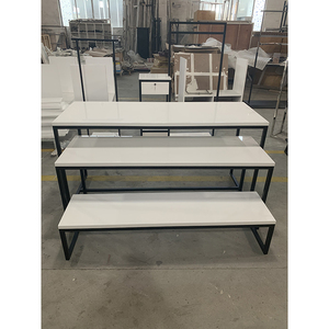 High-end Retail Cloth Shop <strong>Counter</strong> <strong>Table</strong> Design Wood Clothing Retail <strong>Display</strong> <strong>Table</strong> - Product Image 3