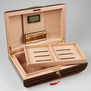 100 humidor ความจุซิการ์กระจก100 humidor ซิการ์100 humidor ซิการ์ที่มีเครื่องวัดความชื้นและถาดซีดาร์ที่ถอดออกได้ - Product Image 5