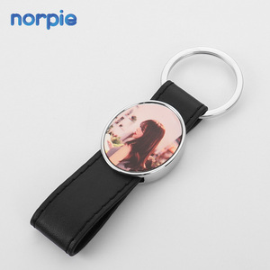 Chaveiro de couro com design personalizado, chaveiro de couro preto oval da subolmação
