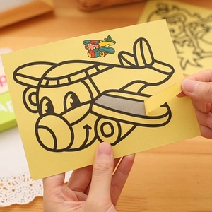 צבעוני ילדים חינוכיים צעצוע בעבודת יד Creative <span class=keywords><strong>DIY</strong></span> חול ציור חול אמנות תמונות
