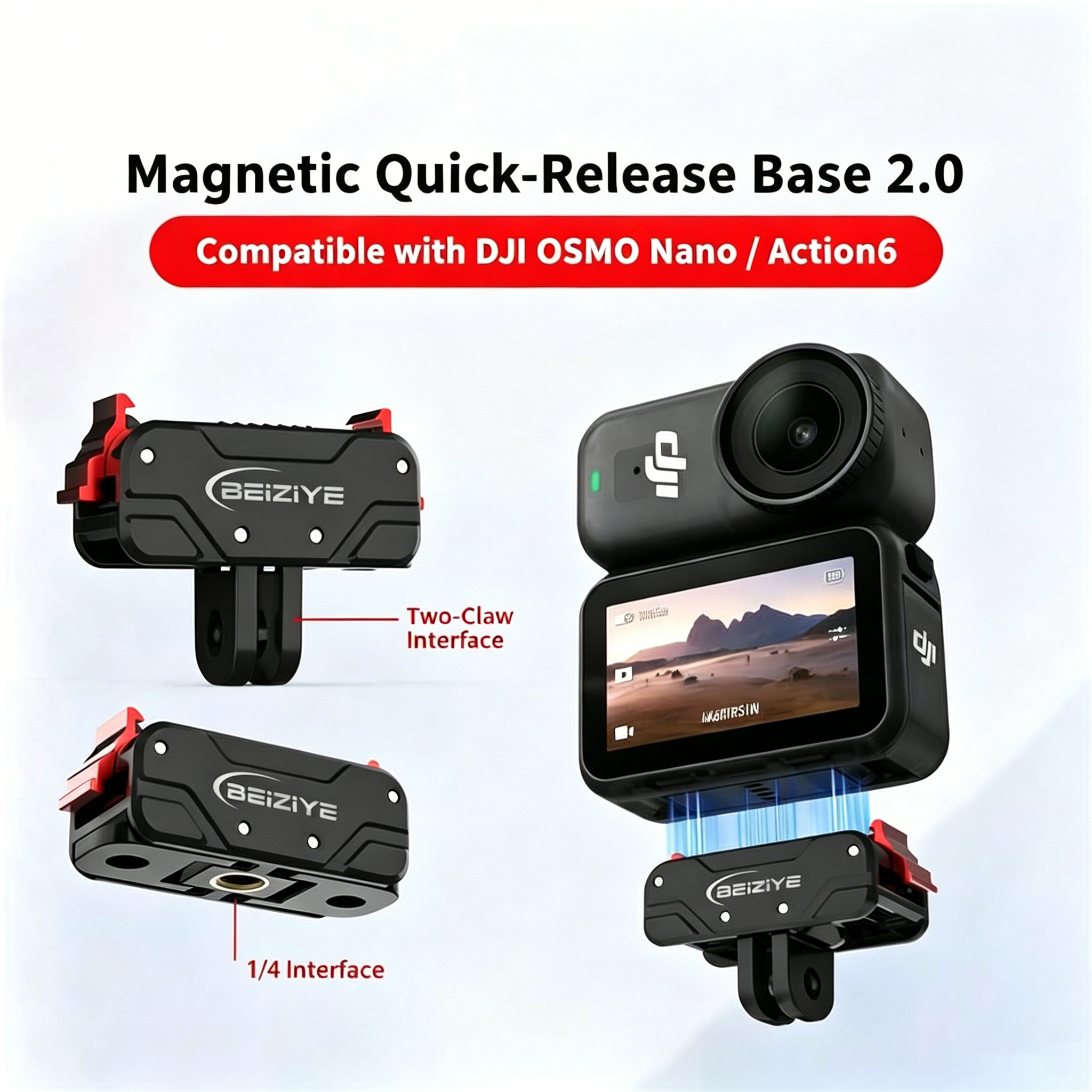 Black - For DJI Action 6 / Nano