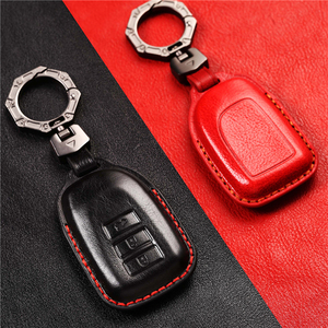 เคสกุญแจรถหนังแท้ทำด้วยมือสำหรับ Toyota Yaris L VIOS Smart 3ปุ่มเคสกรอบกุญแจรถยนต์ - Product Image 1